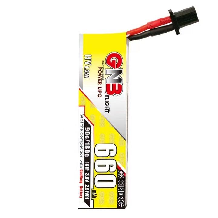 GNB GAONENG 660mAh 1S 3.8V HV 90C LiPo Battery GNB27(Pack of 4) - Makerfire