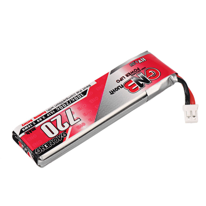 GAONENG GNB 3.8V 720mAh 100C 1S LiPo Battery PH2.0 Plug(Pack of 4) - Makerfire