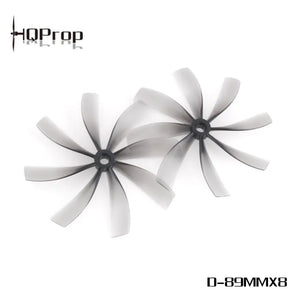 HQProp Duct-89MMX8 for Cinewhoop Grey (4CW+4CCW)-Poly Carbonate(Pack of 8) - Makerfire
