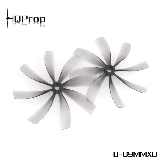 HQProp Duct-89MMX8 for Cinewhoop Grey (4CW+4CCW)-Poly Carbonate(Pack of 8) - Makerfire