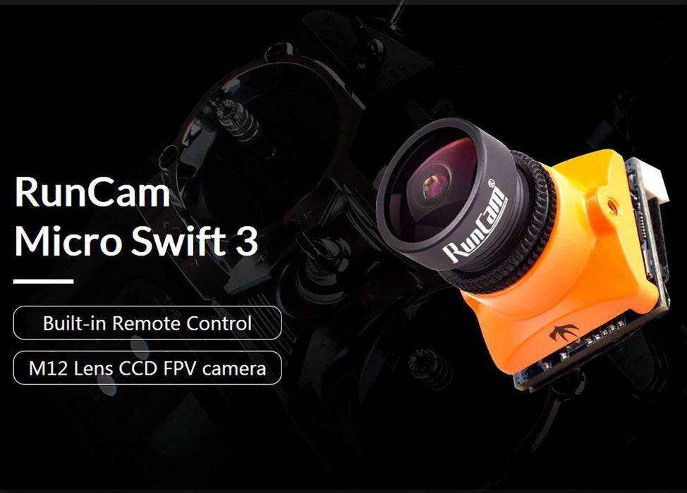 Runcam Micro Swift 3 FPV カメラ 600TVL 2.1MM FOV165 度 M12 レンズ NTSC CCD カメラ
