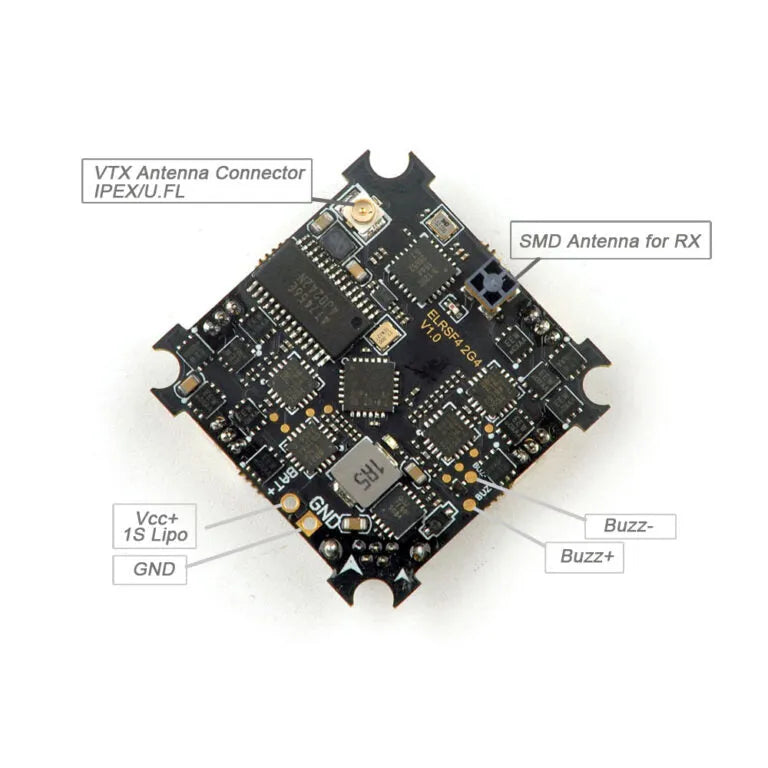 Happymodel ELRS F4 2G4 AIO 5in1 Flight controller built-in SPI 2.4GHz ELRS Receiver - Makerfire