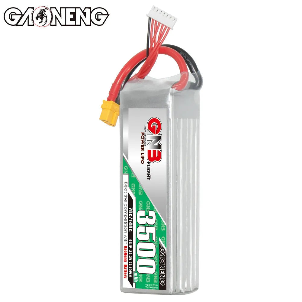 GAONENG GNB 6S 22.2V 3500mAh 70C LiPo Battery XT60 Plug - Makerfire