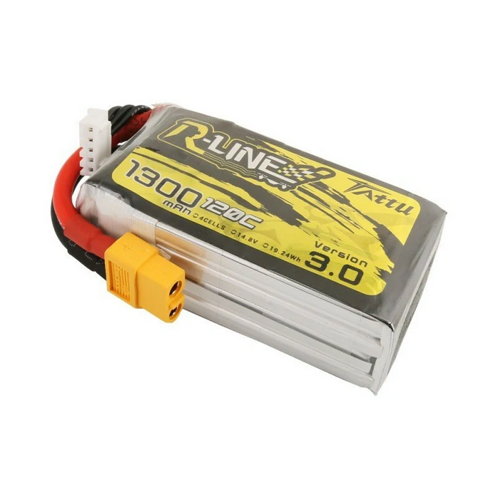 TATTU R-LINE Version 3.0 14.8V 1300mAh 120C 4S Lipo Battery XT60 Plug