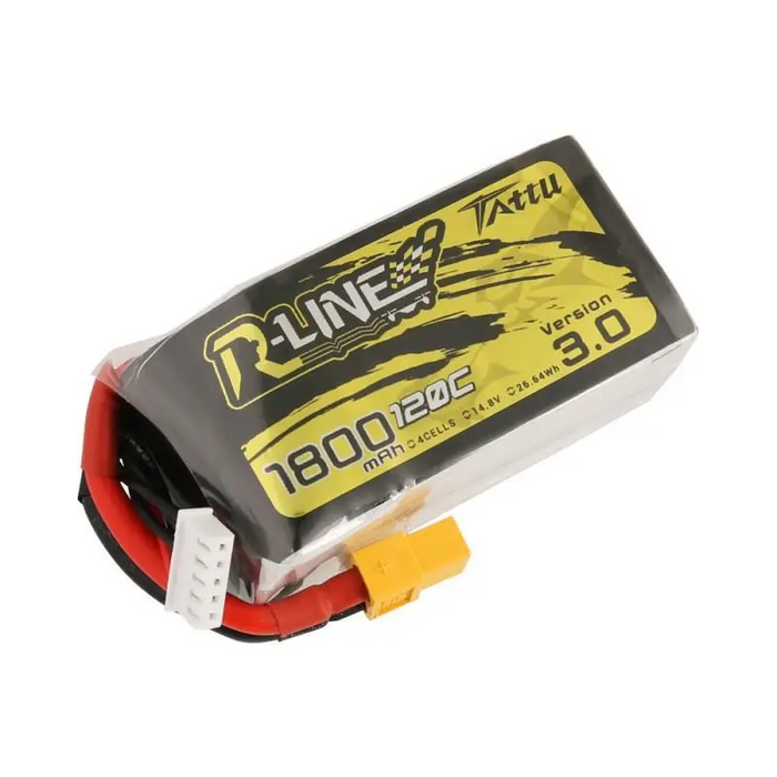 TATTU R-LINE Version 3.0 14.8V 1800mAh 120C 4S Lipo Battery XT60 Plug
