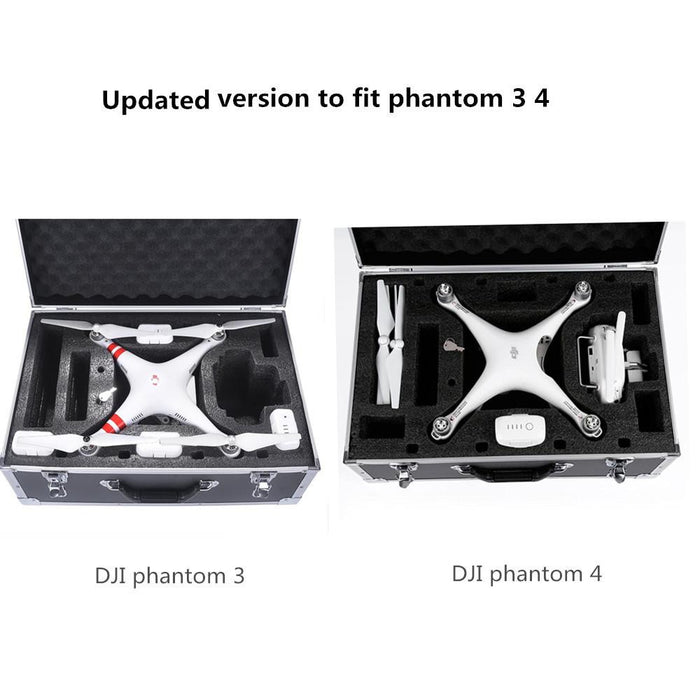 Aluminum Travel Box Carrying Hard Case for DJI Phantom 4 Quadcopter(also for Phantom 3)