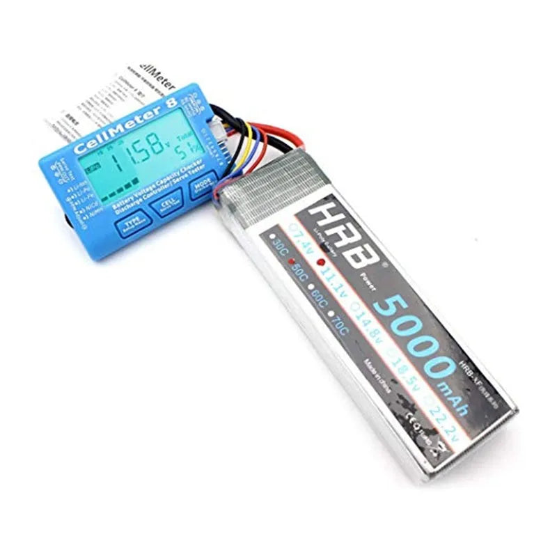 Rc Battery Monitoring Module Digital RC Battery Capacity Tester Battery Voltage Checker Balance Dis ...