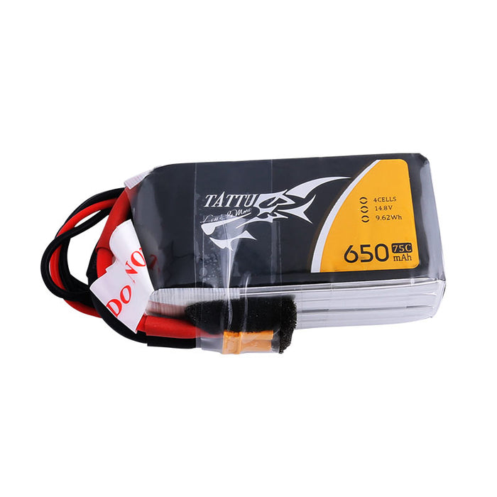TATTU FPV 650mAh 14.8V 75C 4S1P Lipo Battery Pack with XT30 Plug For RC Drone 