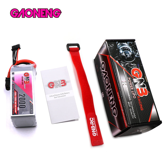 GNB 2000Mah 4S 14.8V 130C / 260C Lipo Battery With XT60 Plug For FPV Racing Drone RC Quadcopter Multirotor Parts