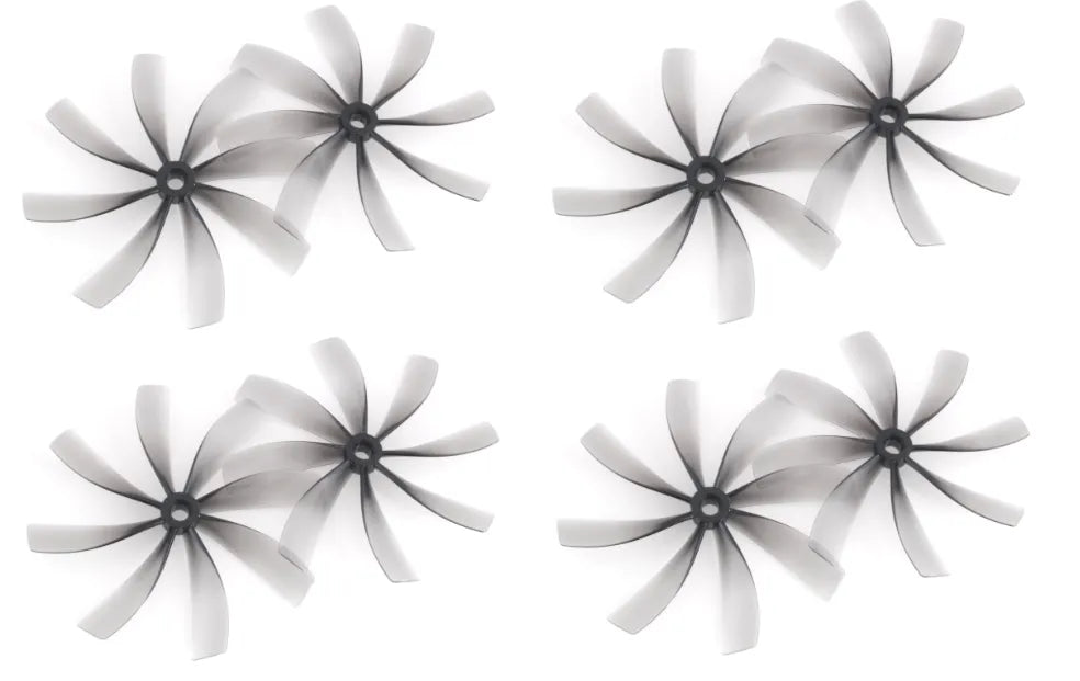 HQProp Duct-89MMX8 for Cinewhoop Grey (4CW+4CCW)-Poly Carbonate(Pack of 8) - Makerfire