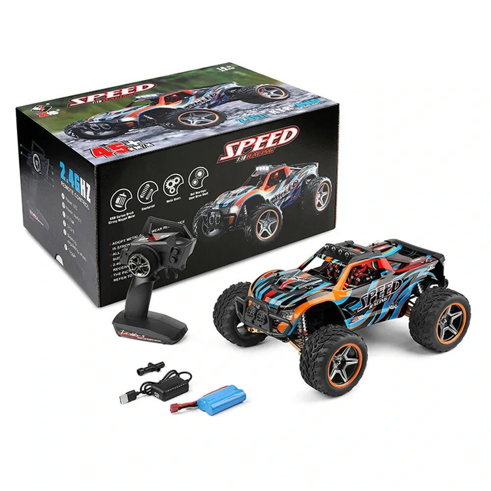Wltoys New Model 104009 Brushed RTR Racing Truck 1/12 2.4G 4WD 45km/h Metal - Makerfire