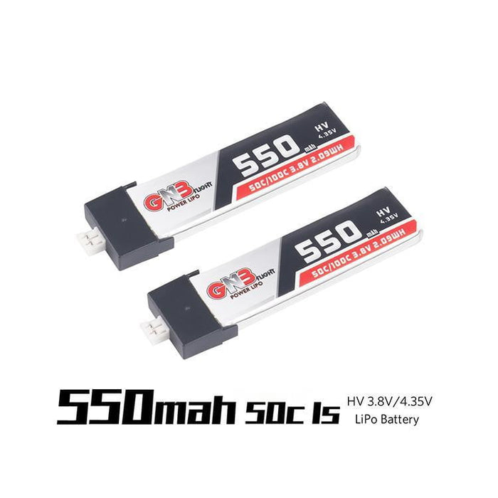 GNB 550mAh 1S  HV 3.8V LiPo Battery 50C JST-PH2.0 (2pcs)