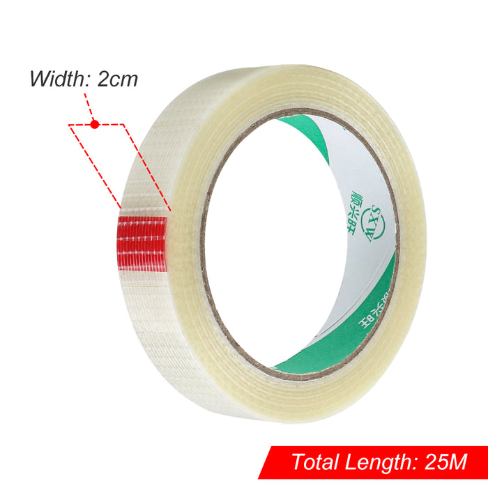 Glass Fiber Tape Transparent Mesh Fiber 2 cm width * 25 m length