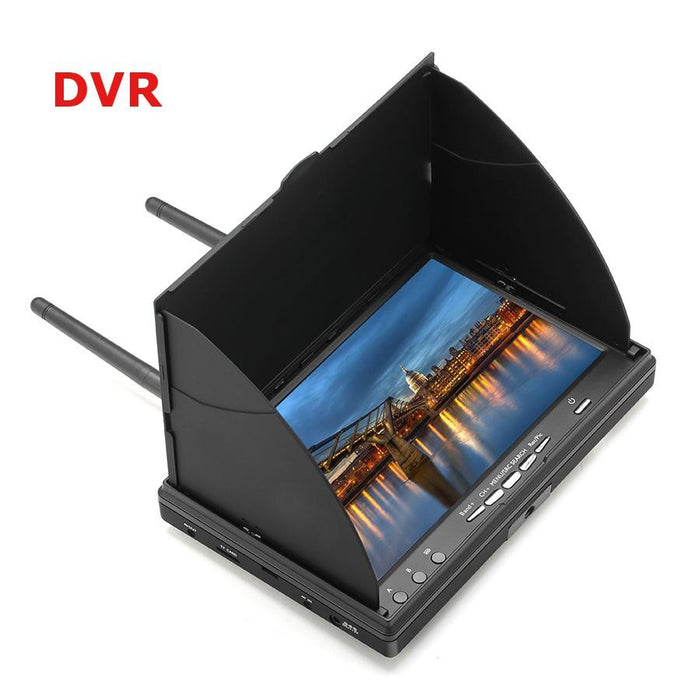 LCD5802D 5802 5.8G 40CH 7 Inch FPV Monitor with DVR Built-in 7.4v 2000mAh Battery - Makerfire