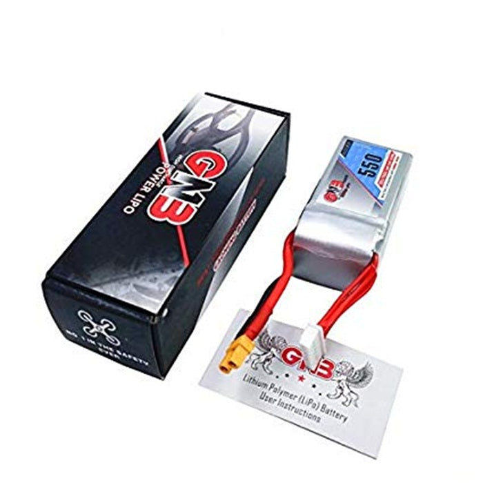 GNB 550mAh 22.2V 80C 6S Lipo Battery with XT60 Plug for FPV Racing Drone RC Quadcopter, etc