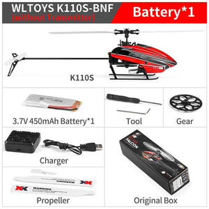 WLtoys XK K110S 6CH 3D 6G System Remote Control Toys Brushless Motor 2.4G RC Helicopter BNF/RTF Compatible With Futaba S-FHSS - Makerfire