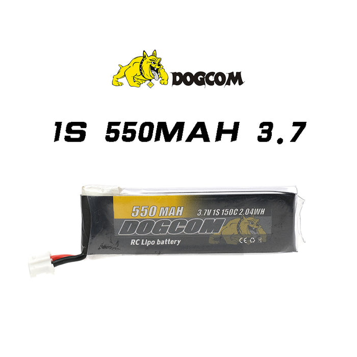 DOGCOM 550mAh 150C 1S 3.7V FPV lipo Batería BT2.0/PH2.0 (Paquete de 4)