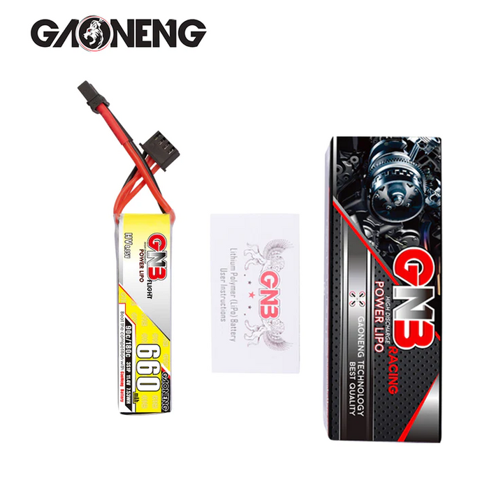 GAONENG GNB 660mAh 11.4V 3S 90C HV Lipo Battery - XT30 Plug(Pack of 2) - Makerfire