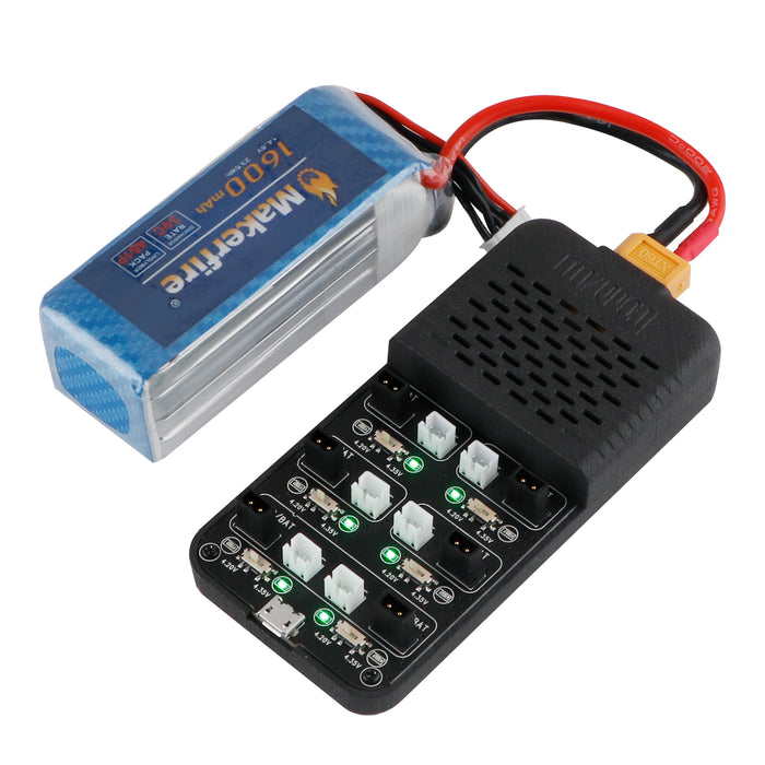 Crazepony 6-Channel 1S LiHv/LiPo Battery Charger with GNB27 and PH2.0 Connector