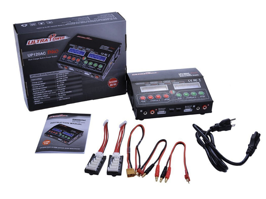 UP120AC 120W LiPo LiHV LiIon Battery Dual Balance Charger Discharger