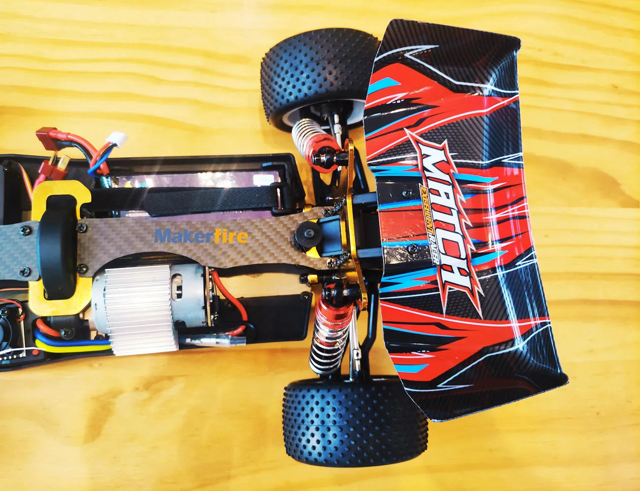 High-Performance Top Brace Carbon Fiber Board 3mm for 104001 Car - Makerfire