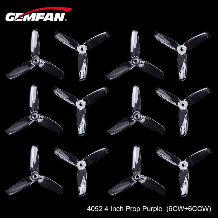 Gemfan 4052 Propellers 3-Blade Props Triblade CW CCW Propeller for 2205-2407 Brushless Motor