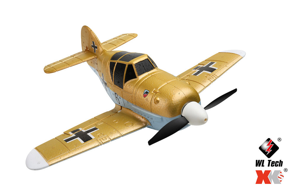 WLTOYS XK A250 BF-109 RC Airplane 2.4GHz 4CH 6-Axis Gyro RC Glider Aircraft  3.7V 400mAh (2 Batteries)