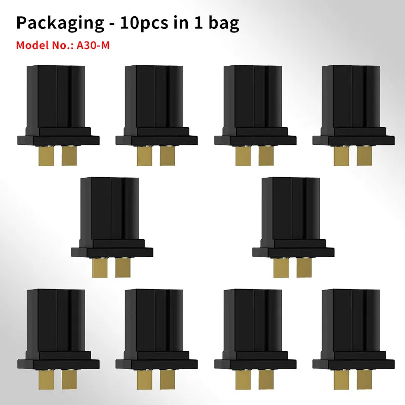 GAONENG/GNB A30 Male & Female Connector for FPV Whoops Quads LiPo Battery(Pack of 10) - Makerfire