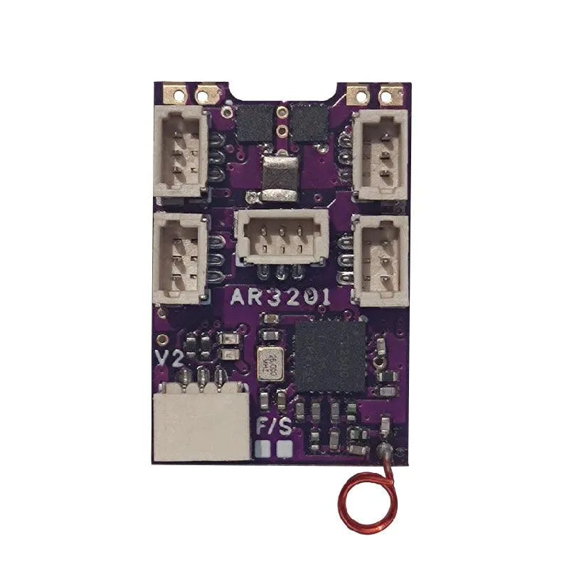 CROSSOVER-RX AR3201-S V2.0 (FUTABA-SFHSS) Built-in 2 Brushed ESCs/6CH MicroRX (Pack of 10) - Makerfire