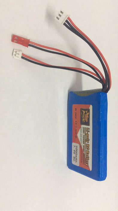 ZOP Power 2000mAh 7.4V 8C 2S LiPo Battery for RC Airplane Remote Control