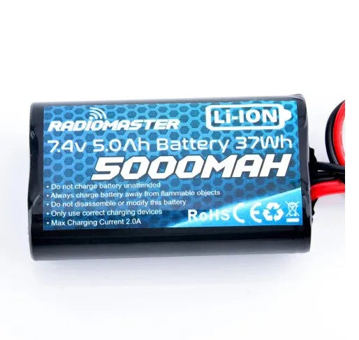 RadioMaster 2S Li-ion Battery 7.4V 5000mAh XT30 Plug for RadioMaster TX16S Radio Transmitter Remote Controller - Makerfire