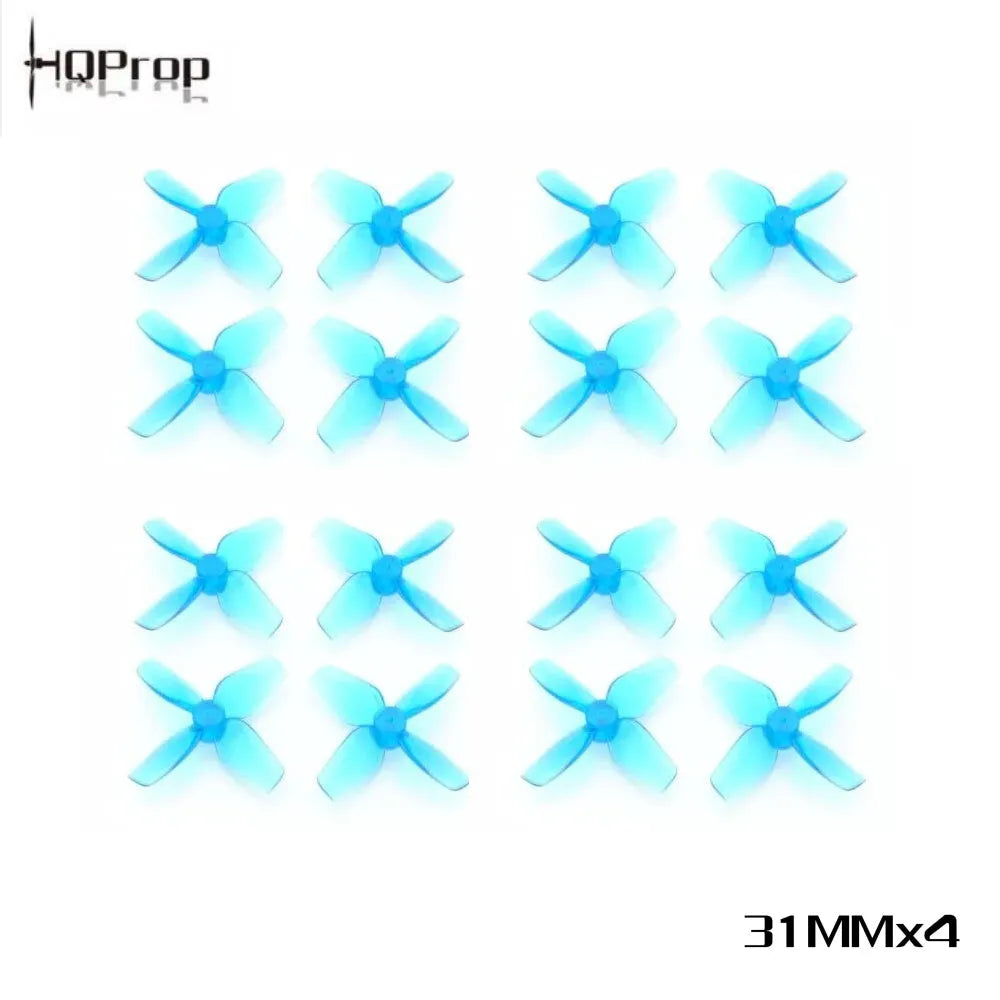 HQProp 31mm 1.22inch Hole 4-Blade PC Propeller 1mm (Pack of 16) - Makerfire