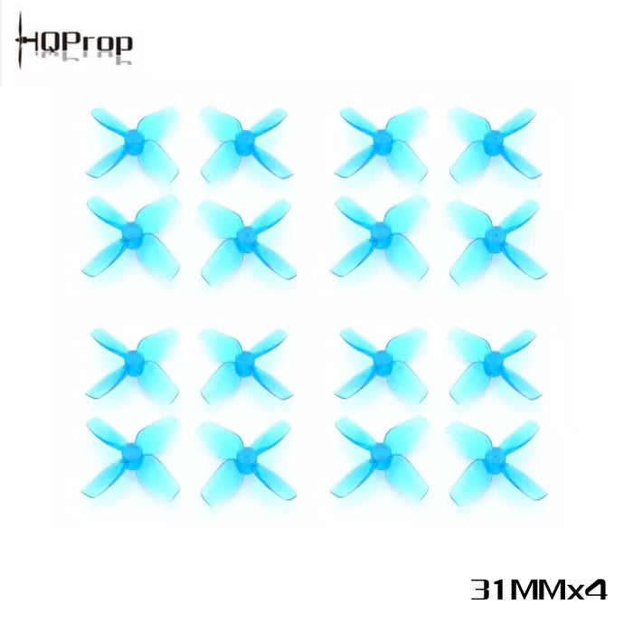 HQProp 31mm 1.22inch Hole 4-Blade PC Propeller 1mm (Pack of 16) - Makerfire