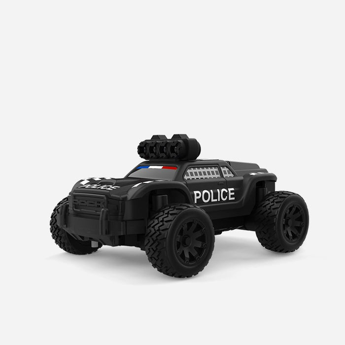 Turbo Racing 1:76 C82 2.4GHz RC Off-Road Truck Car RTR Fully Proportional Steering Police Car - Makerfire