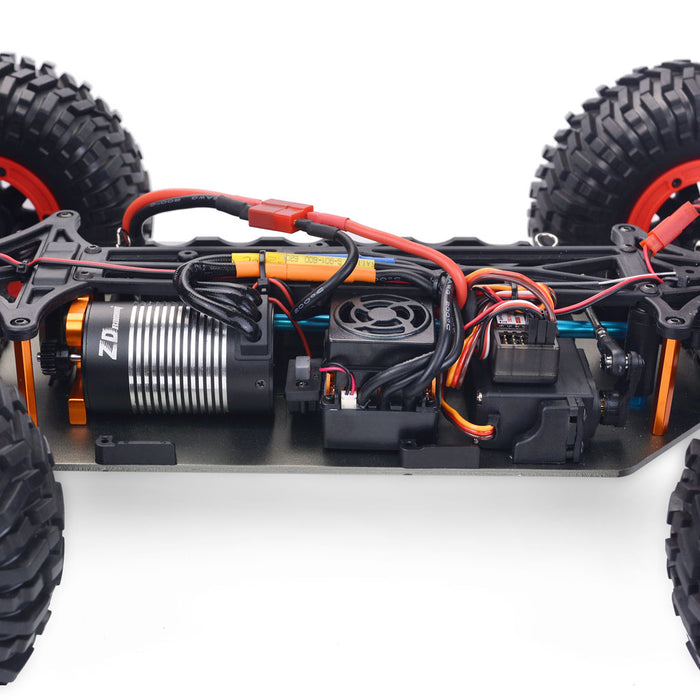 ZD Racing DBX-10 2.4G 1/10 4WD 80km/h Desert Truck Off Road Brushless RC Car - Red with Spare Tire - Makerfire