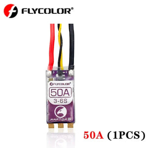 Flycolor Raptor 5 BLHeli-32 3-6S 50A ESC with 3.5mm Banana Female Head 40mm Length Cable - Makerfire