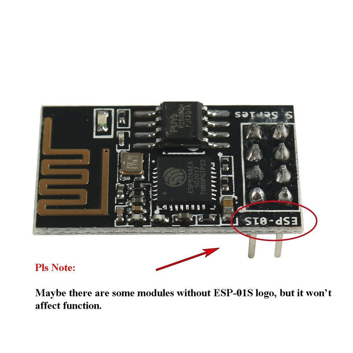 Módulo transceptor serial WiFi ESP8266 ESP-01S con 1 MB de flash para Arduino (4 piezas)