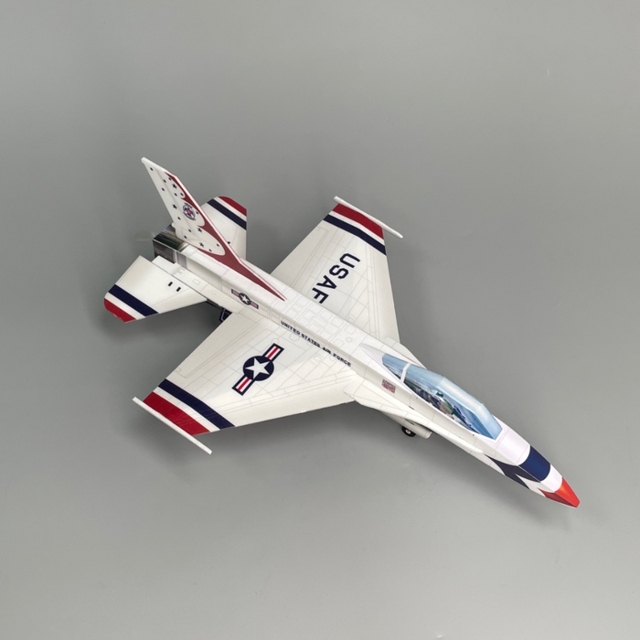 MinimumRC F16 Thunderbird 3CH All-moving Tail 250mm Pusher Micro RC Aircraft Kit SFHSS-BNF Version(Not include Controller)
