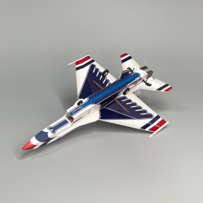 MinimumRC F16 Thunderbird 3CH All-moving Tail 250mm Pusher Micro RC Aircraft Kit SFHSS-BNF Version(Not include Controller) - Makerfire
