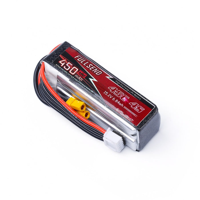 Batería LiPo FULLSEND 4S 450mAh HV 45C - Conector XT30 (2 piezas)