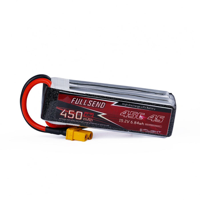 Batería LiPo FULLSEND 4S 450mAh HV 45C - Conector XT30 (2 piezas)
