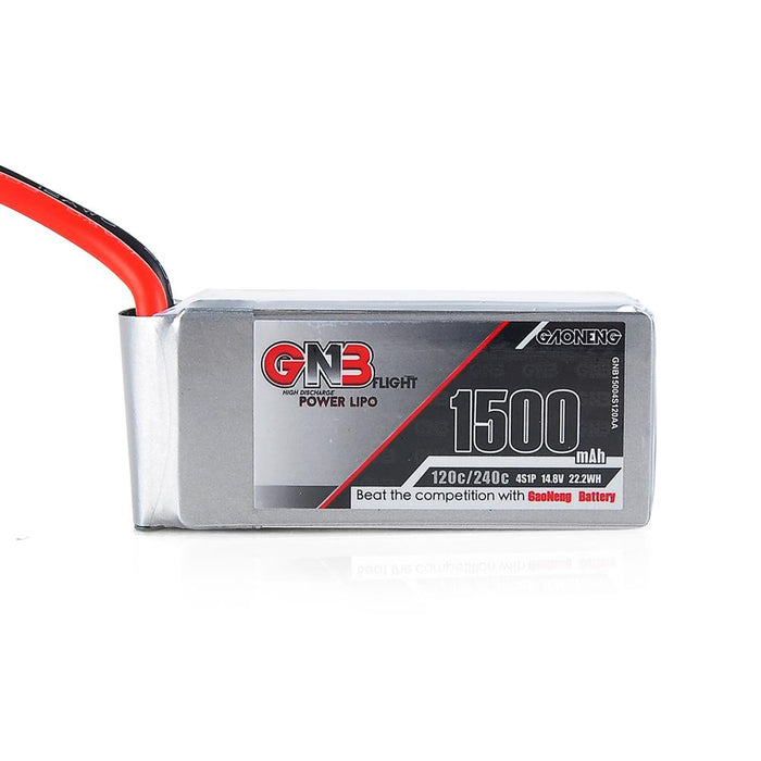 GNB 1500mAh LiPo Battery 120C 4S 14.8V with Removable Balance Charging Cable