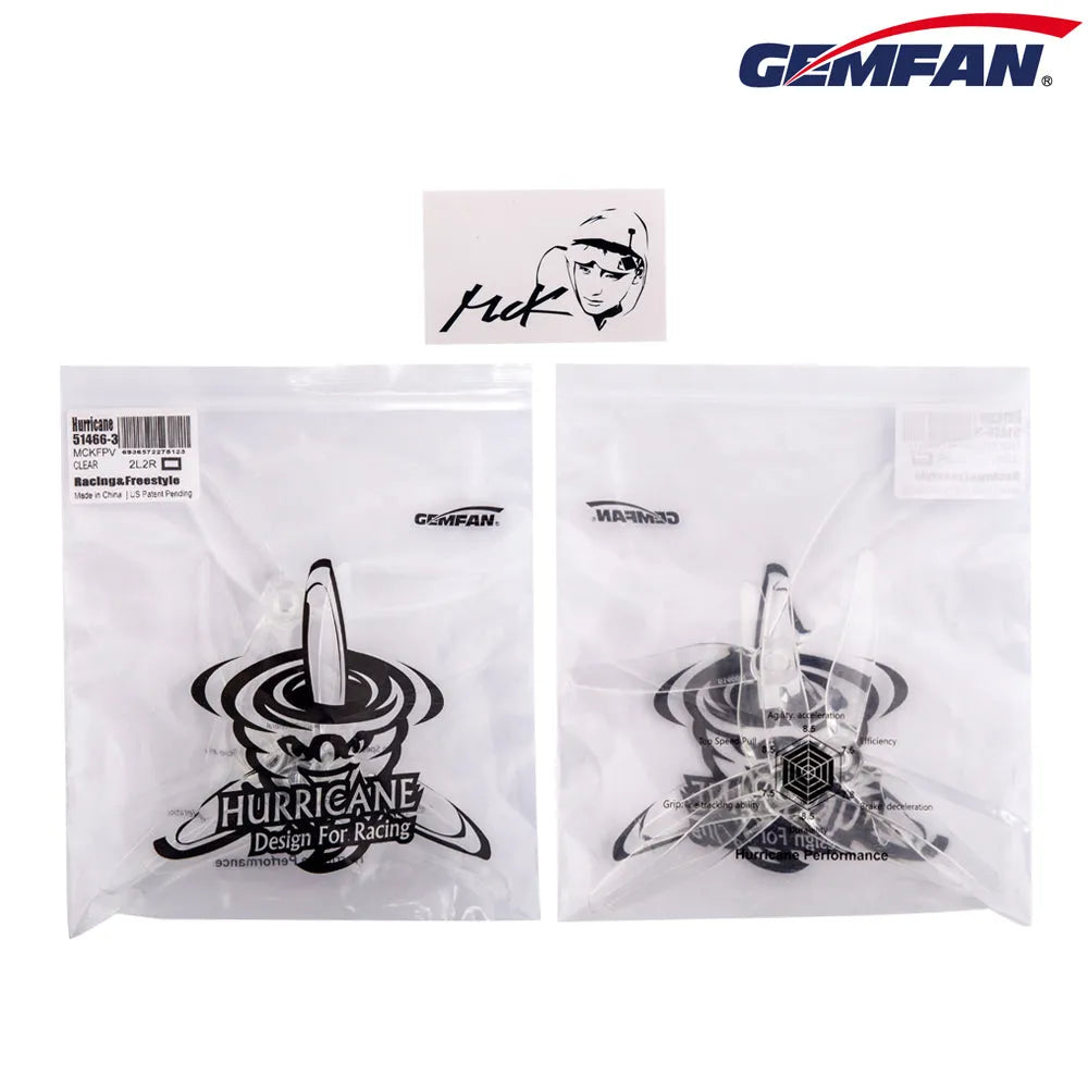 Gemfan Hurricane 51466 Propeller (Set of 8) - Makerfire