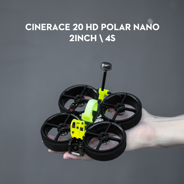Flywoo CineRace20 HD Polar Nano 2 pulgadas 4S GOKU 405S 20A AIO EN V2 1203PRO 3400Kv Dron de carreras 