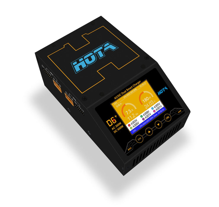 HOTA D6+ AC 300W DC 2X325W 2X15A デュアル チャネル スマート バッテリー充電器 (US/EU)