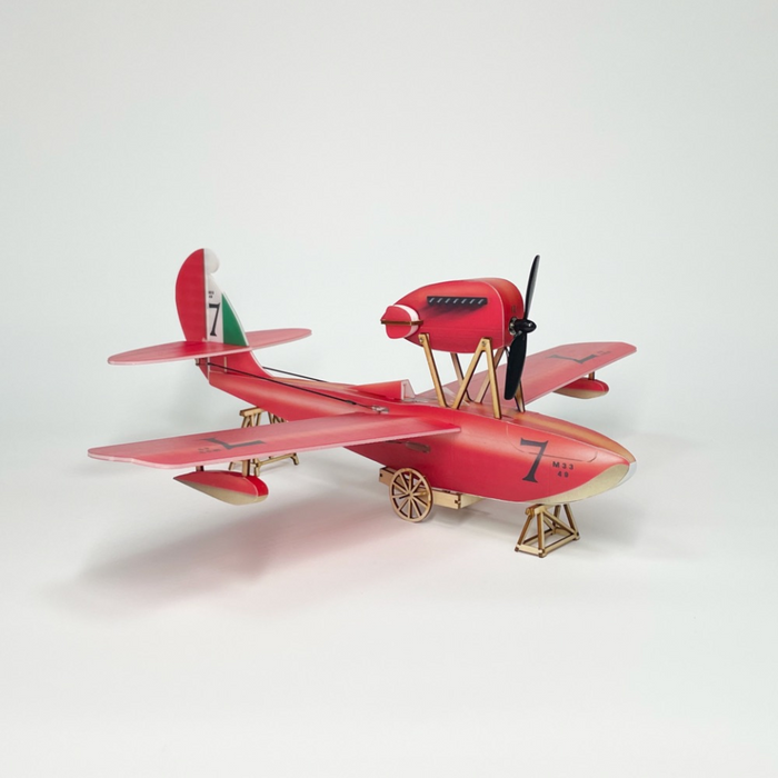MinimumRC Macchi M-33 Micro Scale 4CH 400mm RC airplane kit SFHSS-BNF Version (Not include Controller) - Makerfire