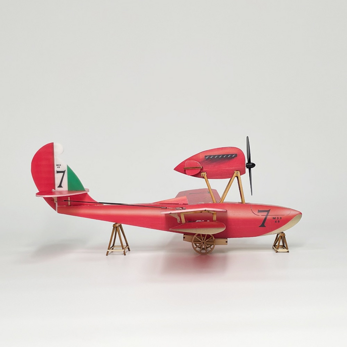 MinimumRC Macchi M-33 Micro Scale 4CH 400mm RC airplane kit SFHSS-BNF Version (Not include Controller)