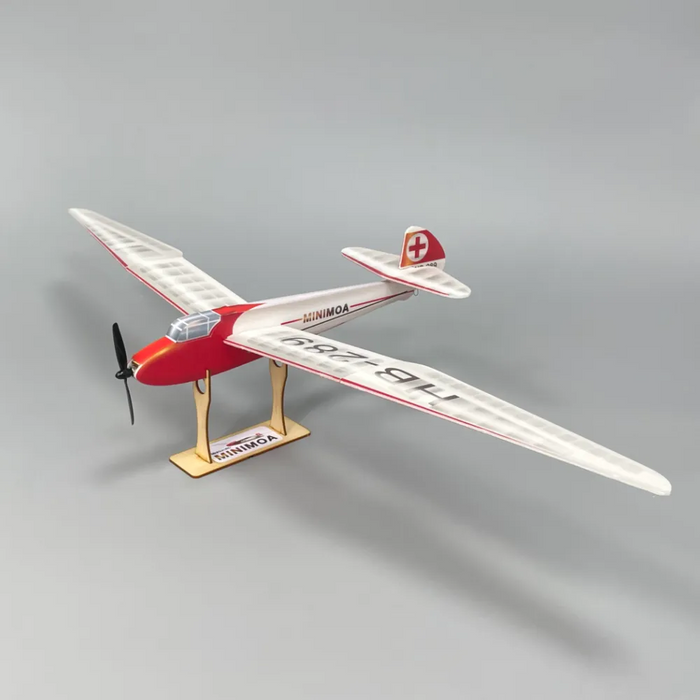 MinimumRC Minimoa Glider Gull-wing 700mm Micro RC Aircraft Kit SFHSS-BNF Version(Not include Controller)
