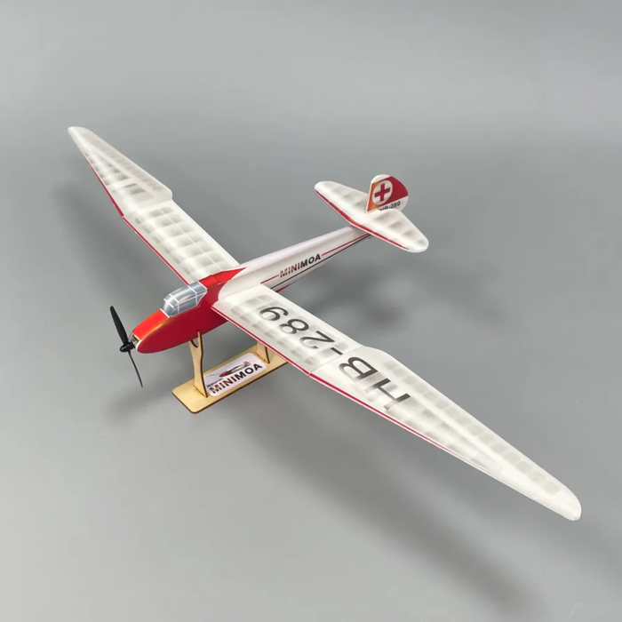 MinimumRC Minimoa Glider Gull-wing 700mm Micro RC Aircraft Kit SFHSS-BNF Version(Not include Controller) - Makerfire