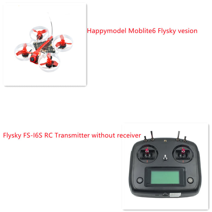 Happymodel Moblite6 1S 65mm Ultra light Brushless Whoop FPV Racing Drone Flysky Version with Flysky FS-I6S RC Transmitter